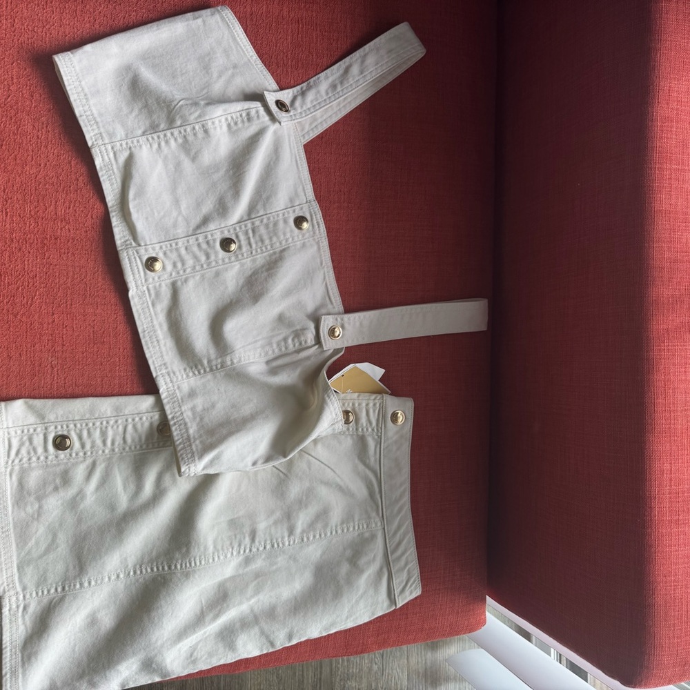 NWT Michael Kors Cream 2 piece skirt and crop Top set